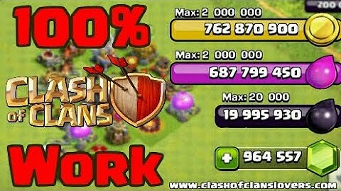 Download Hacked Clash of Clans (100% Works) Unlimited Coins, Gems, Elixer, Dark Elixer