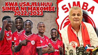 Kwa Usajili Huu Ni Wazi Simba Msimu Ujao 2022/2023 itarejesha Makombe Yake Yote