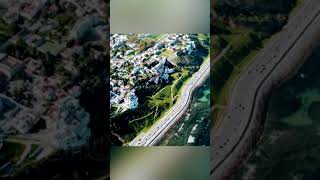 Aerial view of the coast road at Tangier, Morocco. drone 4kstatus ?