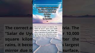 The &quot;Salar de Uyuni&quot;, the world&#39;s largest salt flat
