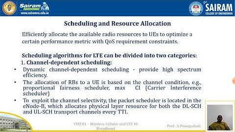 Lecture video_15EC81_Module4_Scheduling and resource allocation