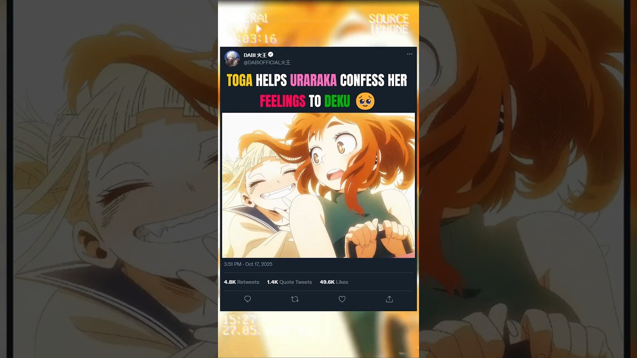TOGA HELPS URARAKA CONFESS HER FEELINGS TO DEKU 🥹 | #animeedit #myheroacademia