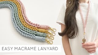 DIY: LANYARD | EASY MACRAME LANYARD | MACRAME FOR ABSOLUTE BEGINNERS | MACRAME TUTORIAL