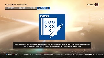 Madden NFL 18 with same Playbook glitch