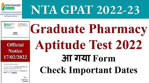 gpat 2022, gpat 2022 important dates, gpat 2022 application form date, gpat form 2022, nta gpat
