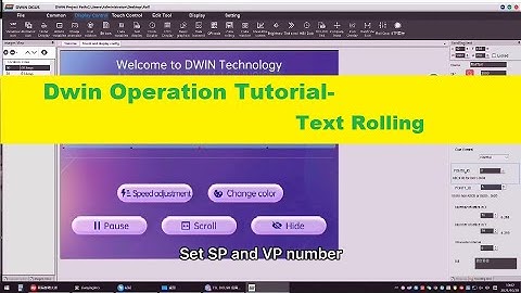 Dwin T5L DGUS V7.624 Text Rolling