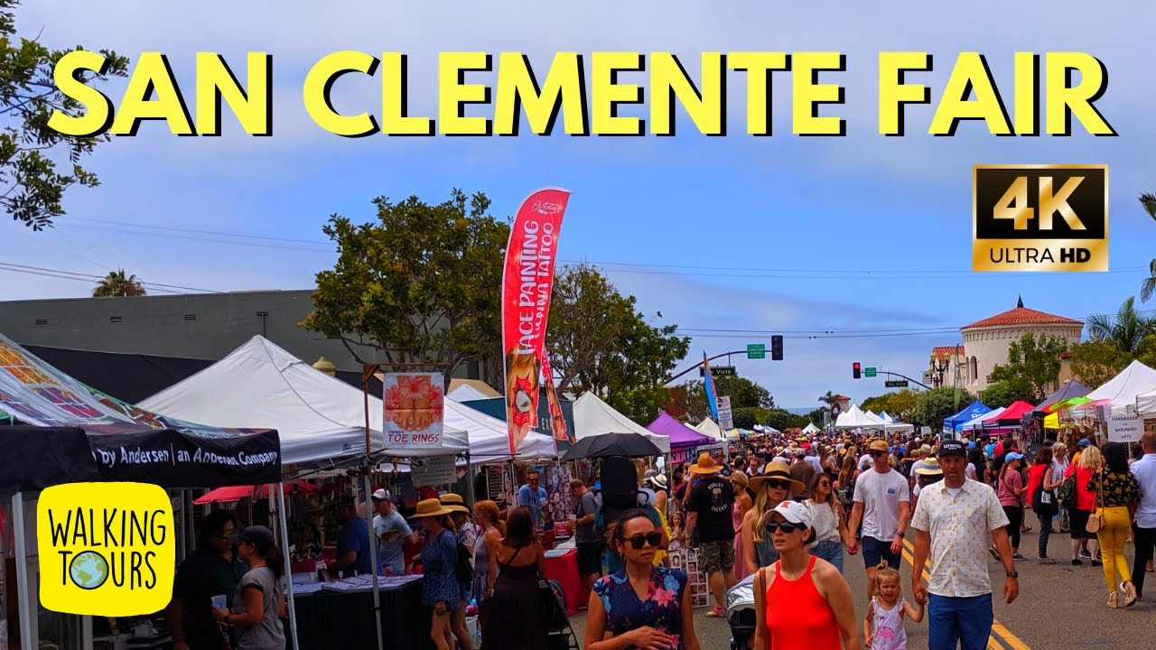 San Clemente Fiesta Music Festival Street Fair 4K Walking Tour