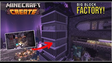 Building the BIG BLOCK Factory in Minecraft Create Mod!