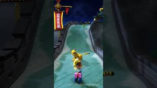 Dodging traffic on a cute tiger 🐯 #CrashBandicoot #Shorts