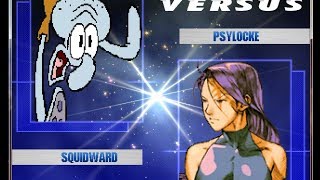 Stargazer1331 Random Mugen Battle #858: Squidward vs. Psylocke