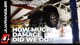 Jeep JL Wrangler Off Road Damage from Rock Crawling it Stock  How much did we do : JL JOURNAL