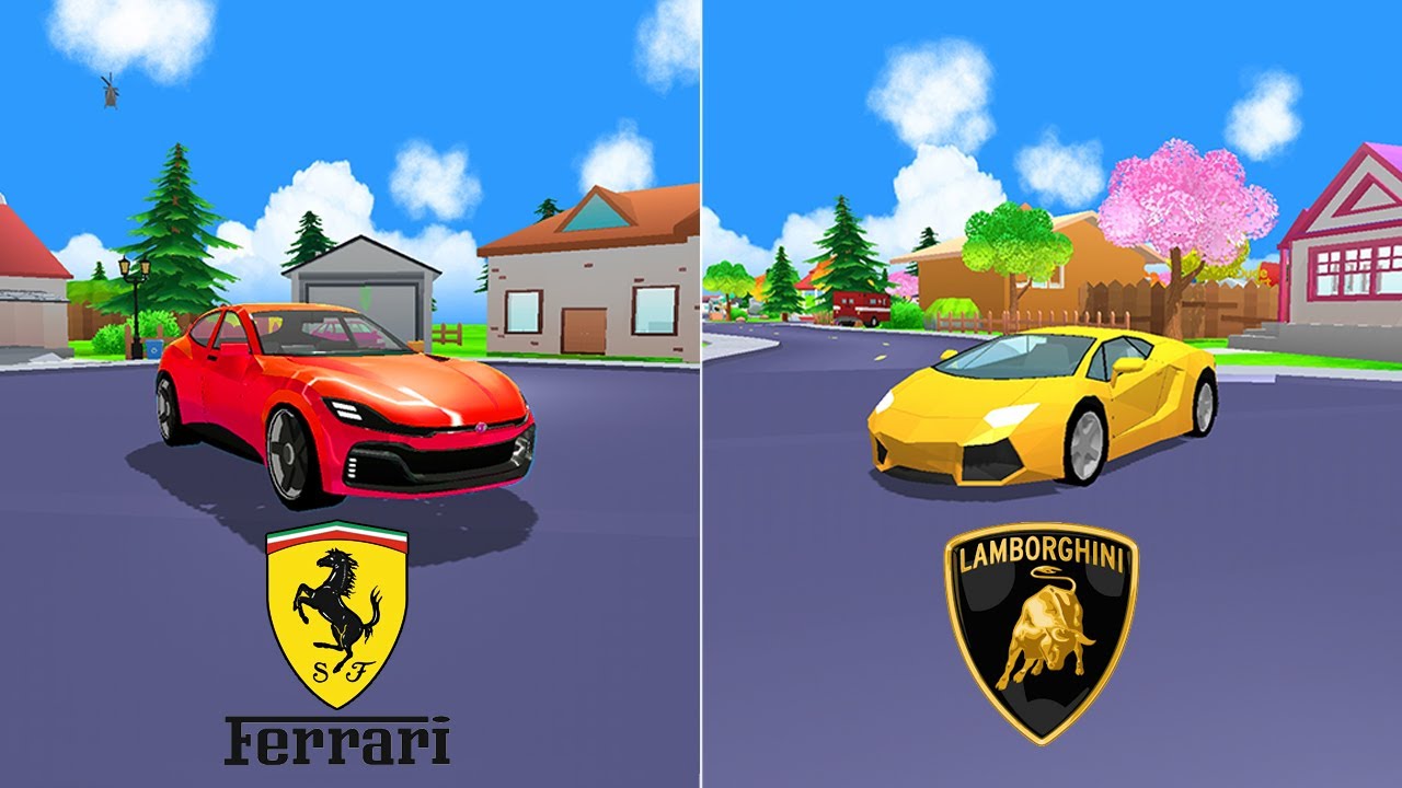 Dude Theft Wars The New Ferrari Vs Lamborghini !!! 🤔🤔🤔