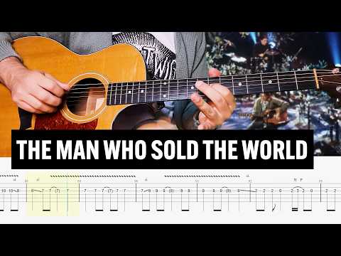 The man who sold the world Nirvana Guitar Tab Cover Lesson Tutorial