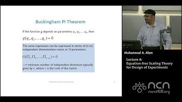 ECE 695E Data Analysis, Design of Experiment, ML Lecture 6: Equation-free Scaling Theory for DOE