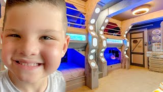 CALEB's STARWARS ROOM TOUR! Disney AirBNB for KIDS!