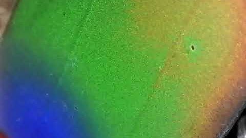 Thermochromic liquid crystal -  electrically generated heat dissipates on  thin film copper&graphite