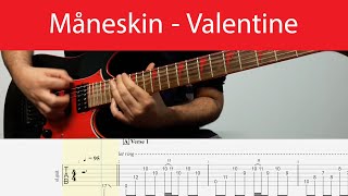 Måneskin - Valentine Guitar Cover With Tabs And Backing Track(Drop D)