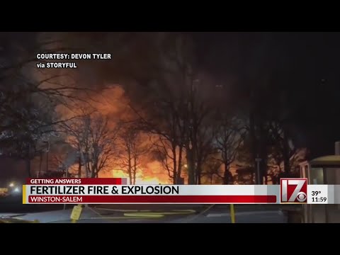 Fertilizer plant fire in Winston-Salem