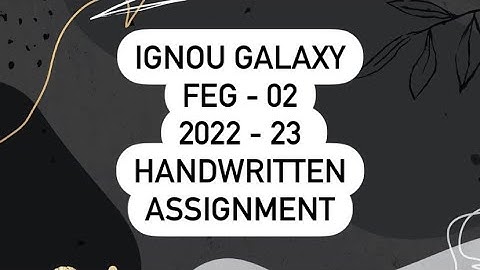 IGNOU feg - 02 | 2022-23 | Solved assignment | Pdf | IGNOU GALAXY PUBLICATIONS