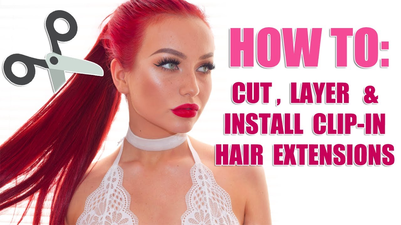 HOW TO Cut, Layer and Install CLIPIN Hair Extensions AT HOME YouTube