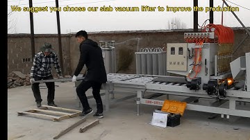 Manual loading granite slab flaming machine