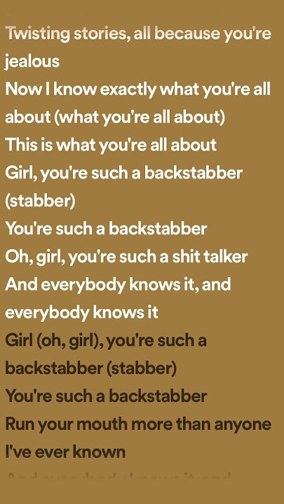 Kesha - Backstabber #lyrics #spotifylyrics #backstabber