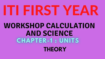 ITI workshop calculation and science (2021) 1st year chapter-1 Units
