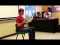 Performing a skit from Bo Burnham's what!