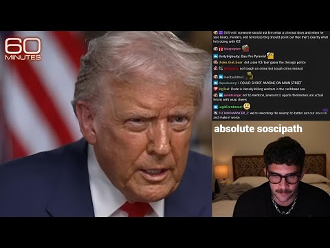 Thumbnail for Hasanabi Reacts Trump 60  Minutes have ICE raids gone too far?