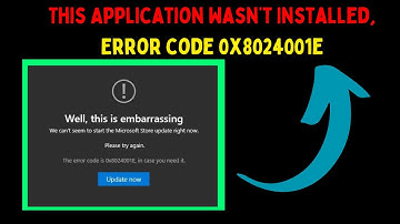 How to Fix This Application Wasn’t Installed Error code 0x8024001e in Windows 11