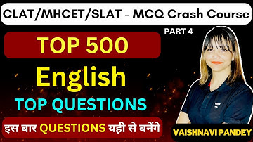 🔴Part 4 - MHCET/SLAT 2023 | Crash Course 😱 | Top 500 English Language Questions | Unacademy CLAT