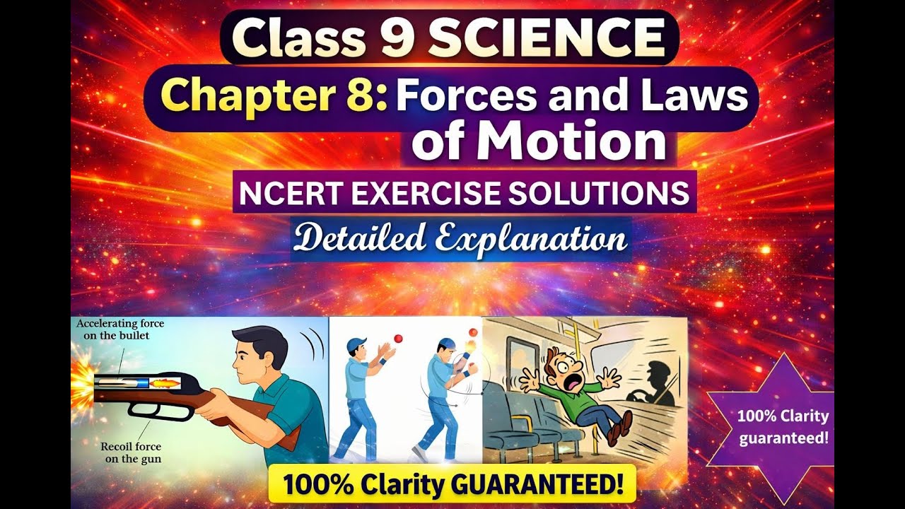 Class 9 Science | Chapter 8 | Laws of Motion | All NCERT exercise solutions