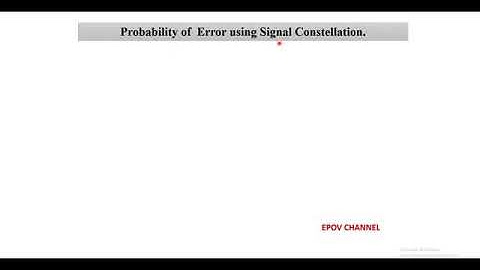 Probability of Error using signal constellation