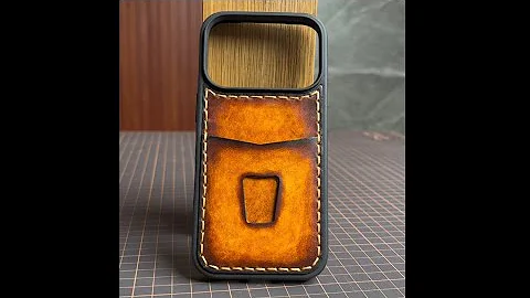 Skinning My Phone 17 Case With Leather - Leather Craft | I made a DIY leather phone case