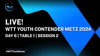 LIVE! | T1 | Day 6 | WTT Youth Contender Metz 2024 | Session 2