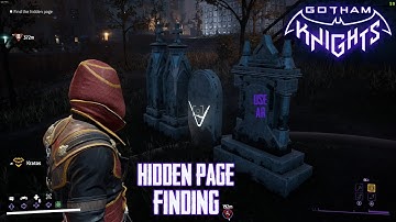 How to find the Hidden Page use AR  -  in Gotham Knights