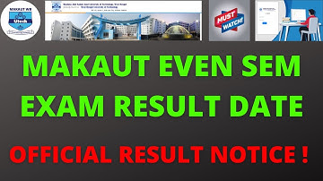 Makaut Even Semester Exam Result Date