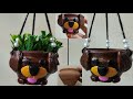 Make hanging planter with kulhad 🪴 || Cute dog planter 🐶 || Terracotta Hanging planter 