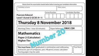GCSE Maths Higher Nov 2018-2H: Calculating the Average Density of a Solid Frustum - Q20