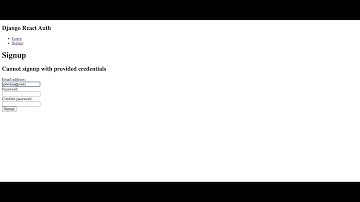 Django React Authentication Demo