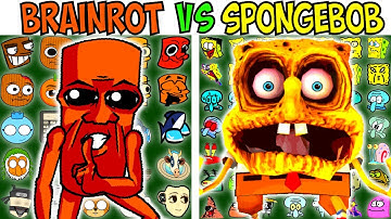 ALL BRAINROT VS SPONGEBOB TEST | FNF Character Test | Gameplay VS Playground