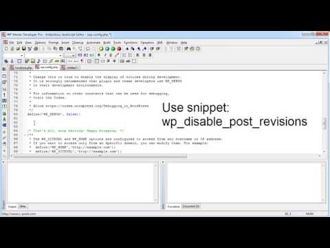 Disable WordPress post revisions