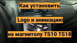 Как настроить лого и анимацию на TS10 и TS18