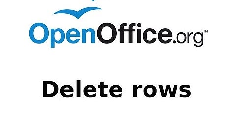 How to Delete Rows from OpenOffice CALC (spreadsheets) Tutorial