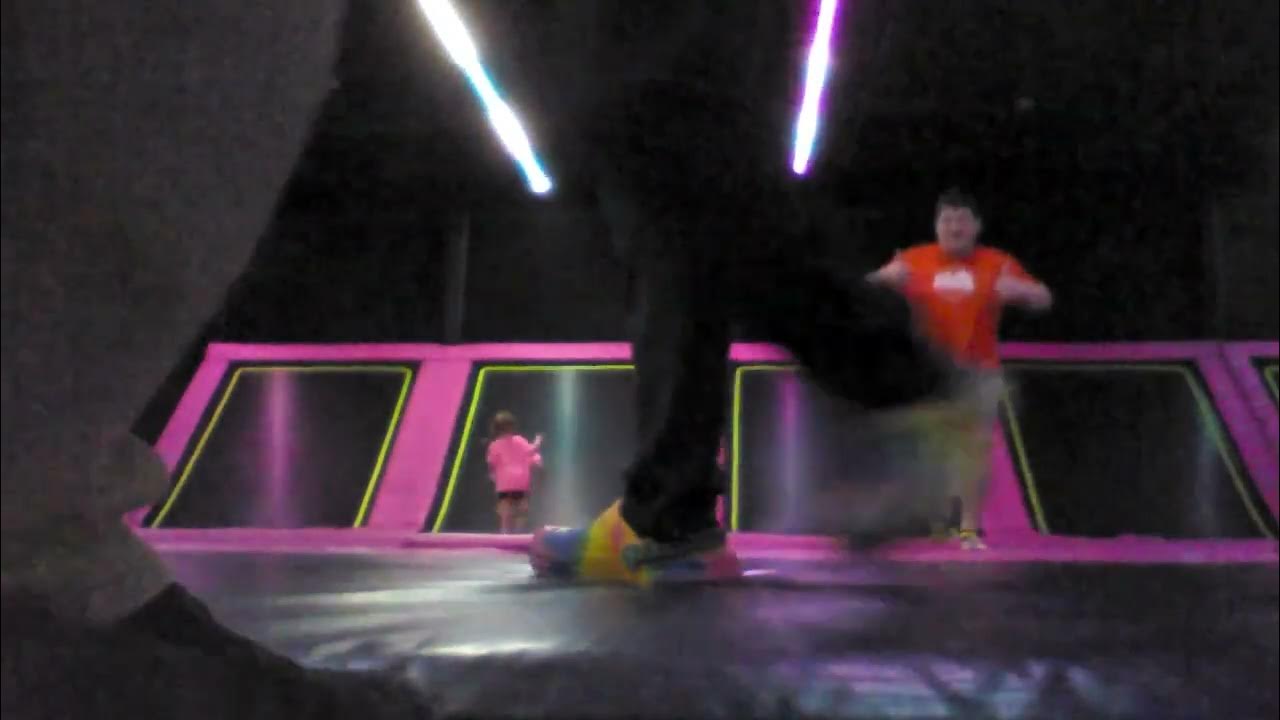 Joey jumping on the trampoline Urban air adventure park at Keegans