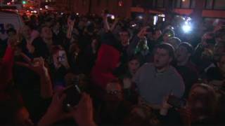 CNN: Crowds at Ground Zero celebrating  bin Laden's death