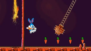 Beeny rabbit adventure world level 18 | Кролик Бинни уровень 18 прохождение игры лава первый уровень screenshot 2