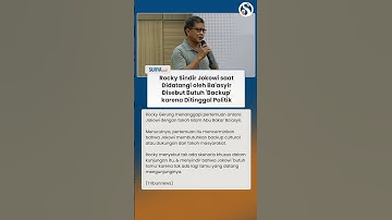 SINDIRAN MENOHOK Rocky Gerung soal Pertemuan Jokowi dan Ba