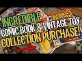 Incredible comic book  vintage toy collection purchase