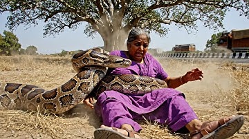 rescueanimal: Woman Swallowed Whole by Giant Python Saved Just in Time